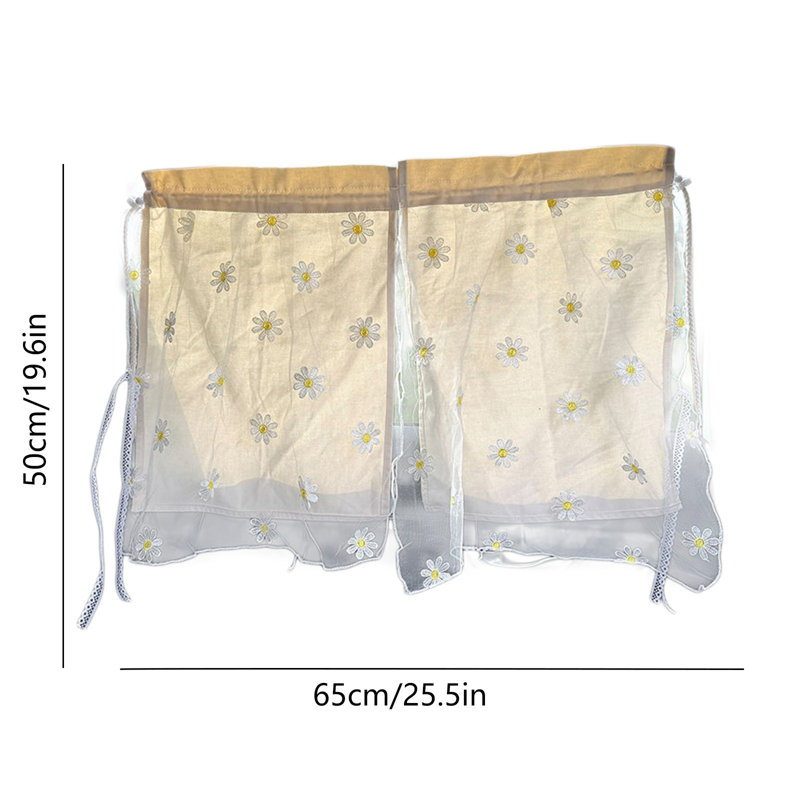Rideau de voiture brodé en dentelle fleur, B