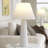 25'' Modern White Ceramic Table Lamp Set - MCM Modern Funky Accent Table Lamps For Bedroom Bedside/Nightstand, Nursery, Living Room & Desk