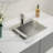21" L x 17"W Topmount Bathroom Vanity Sink Stainless Steel Rectangle Vanity Drop In Sink with Pop Up Drain