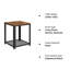 Musani 45cm W Metal Bedside Table