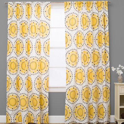 Cotton Semi Sheer Curtain Single Panel
