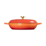 Le Creuset Signature Round Braiser With Crucible Knob, 5 Qt. - Flamme Dorée