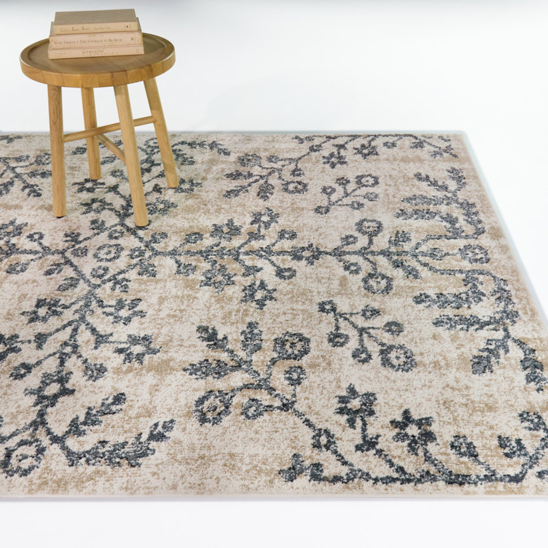 Tapis bleu Shea, 5 pi 3 po x 7 pi