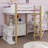  Full Loft Bed with Bookcase by FINEAK
