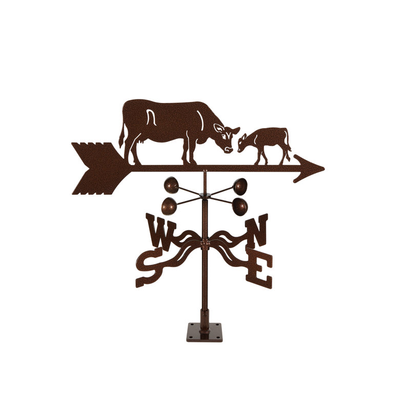 Vache Mieka avec girouette, Fixé au comptoir