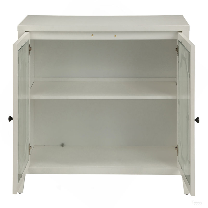 Console blanche avec 2 portes