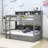 Fiquett Twin Over Twin Bunk Bed with Built-In Ladder-423636672