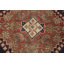 Tapis bleu marine à motif géométrique 3x5