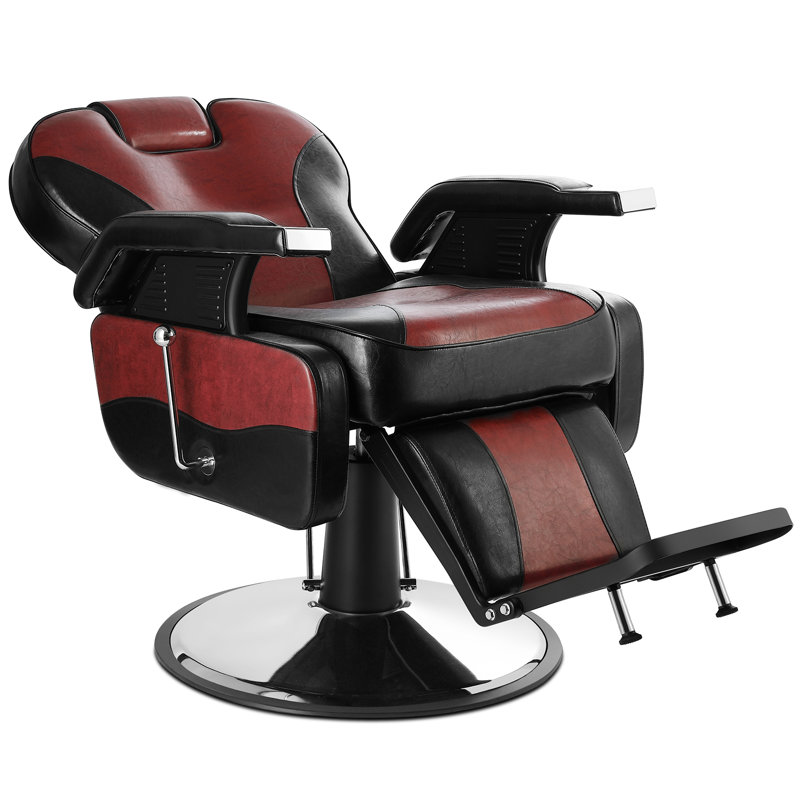 Faux Leather Recliner, Red/Black