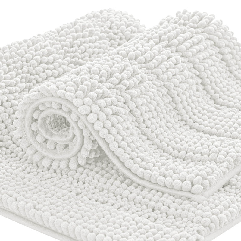 Tapis pour salle de bain Faddis, Simple - L 32 po x l 20 po, Ivoire ivoire