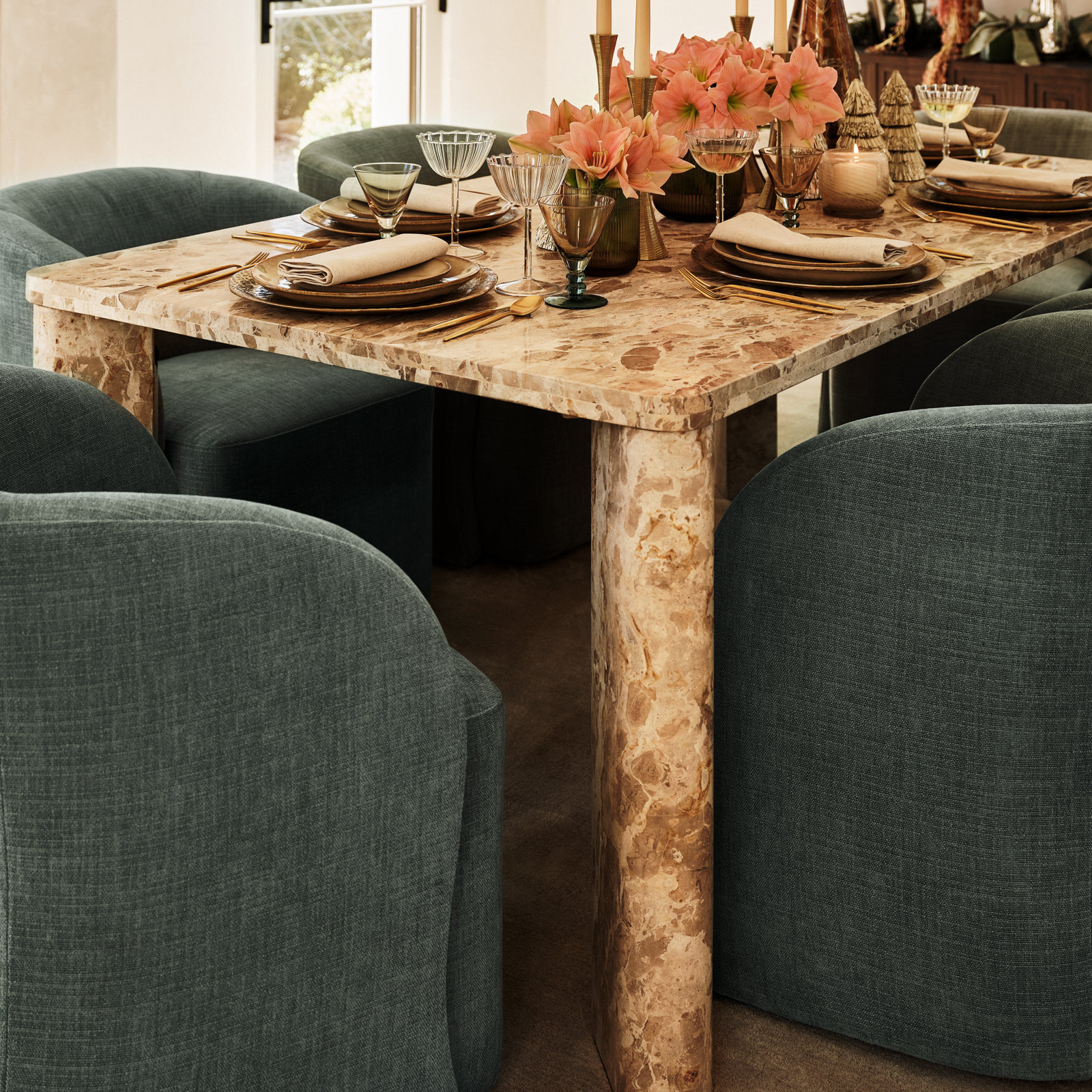 Innes 72'' Marble Dining Table