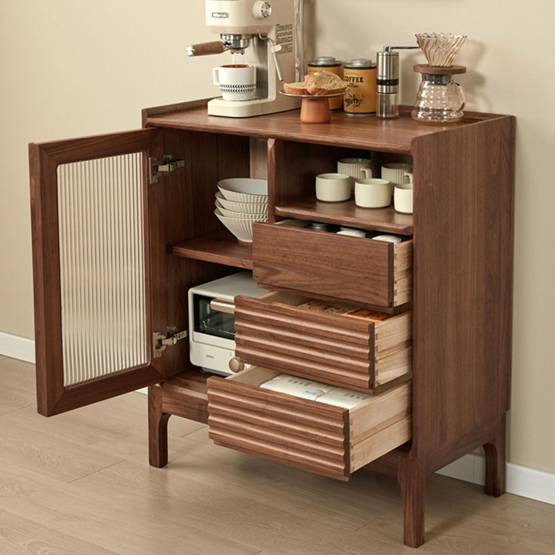 Commode d'appoint multifonctionnelle en bois massif, H 35,43 po x l 35,43 po x P 15,74 po