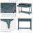 Floriean Rustic Vintage Farmhouse Style Console Table - 2 Drawers, Bottom Shelf-1367979145