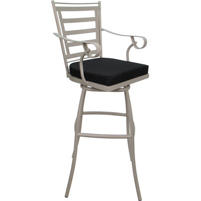 Outdoor Indoor Extra Tall Bar Stool With Arms by Lark Manor