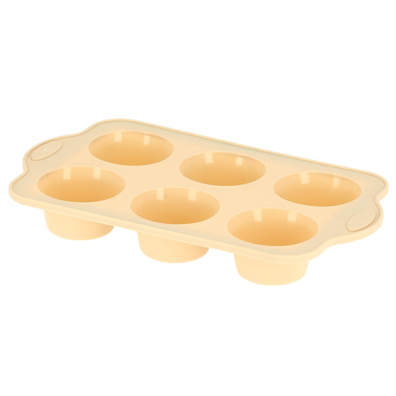 ROYALFORD 6 Cup Non-Stick Silicone Muffin Pan with Lid