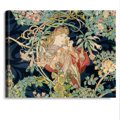 Femme aux Camélias (Woman with Camellias) by Alphonse Mucha wall art for Home Office Decorations Giclee Print On Canvas