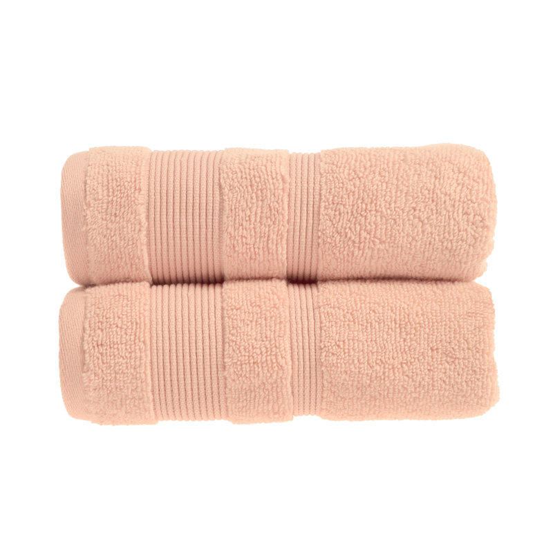 Luxury Egyptian-Quality Cotton Hand Towel Set, Blush