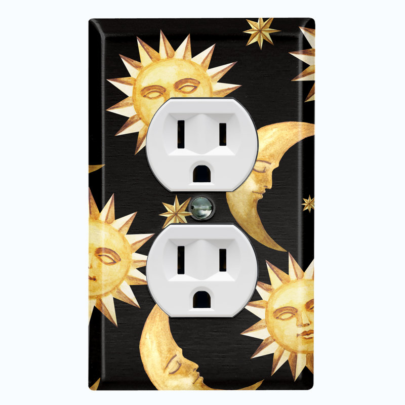 Landscape & Nature Themed 3 - Gang Toggle Light Switch Standard Wall Plate, 4.50" H x 4.56" W x 0.15" D