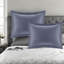 Ensembles de literie rayés bleu gris, microfibre de polyester, confort moderne pour la maison