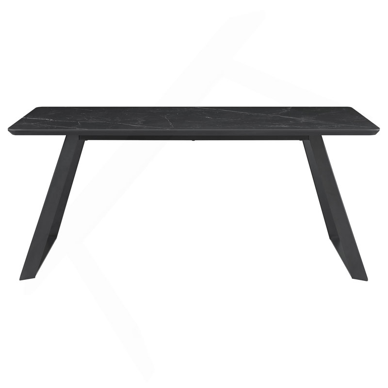 Smith Black Rectangular Ceramic Top Dining Table