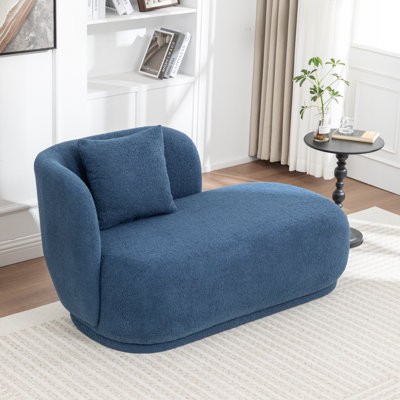 Chaise longue rembourrée en fausse fourrure