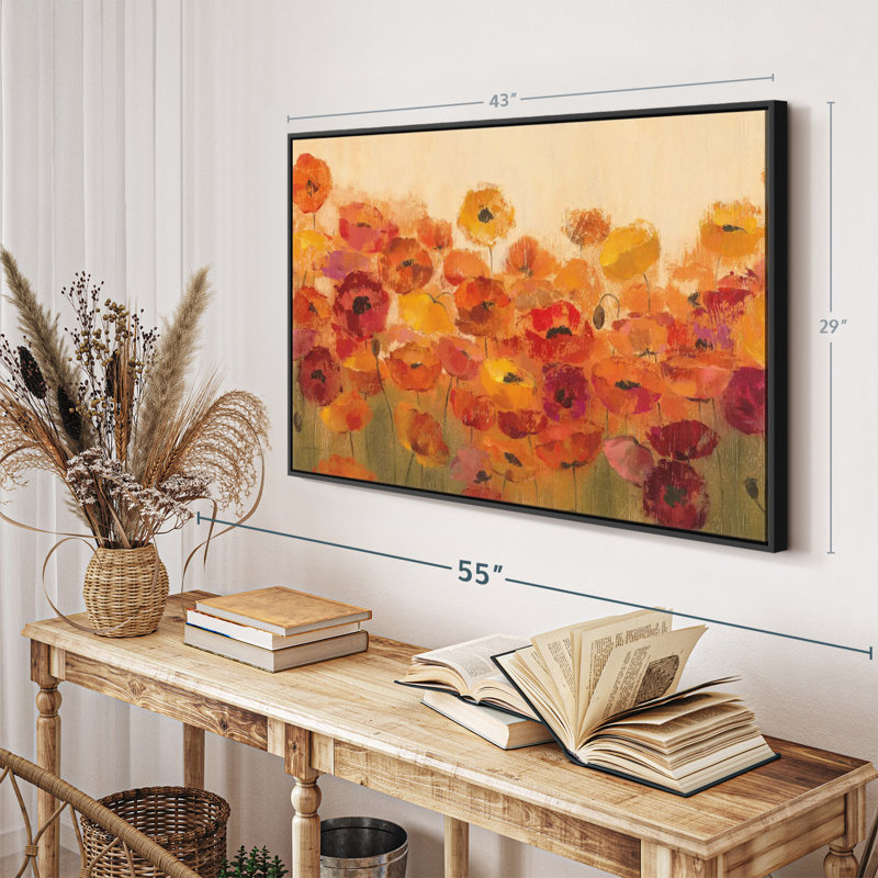 Impression sur toile Vibrant Summer Poppies, H 29 po x l 43 po