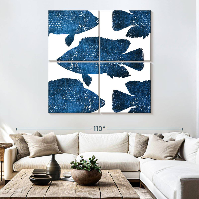 Brampt Fish Collage, 74'' H x 74'' W