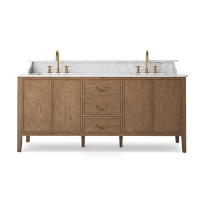 Elliston Double Vanity-Carrara Marble