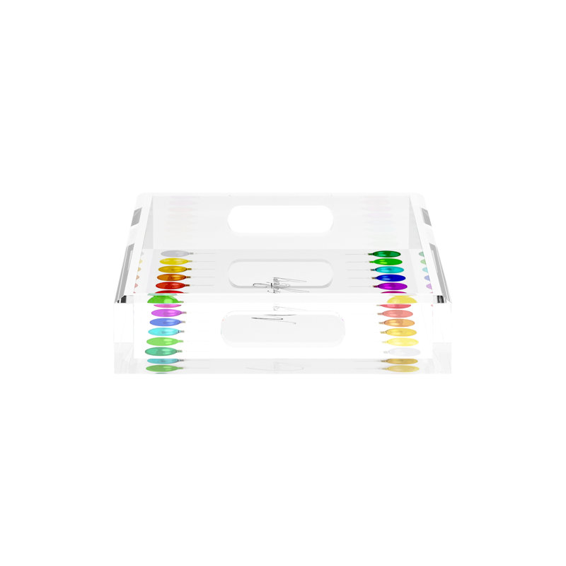 Acrylic Decorative Tray, 12.5"W x 7.75"D x 2"H
