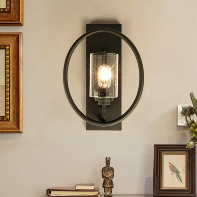 Pertti 1 - Light 11''W Dimmable Black Iron ETL Armed Sconce