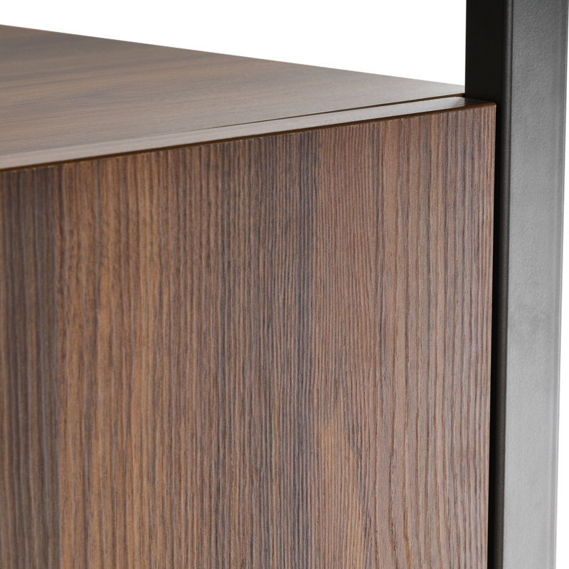 Sayers Storage Bookcase, Walnut/Gray