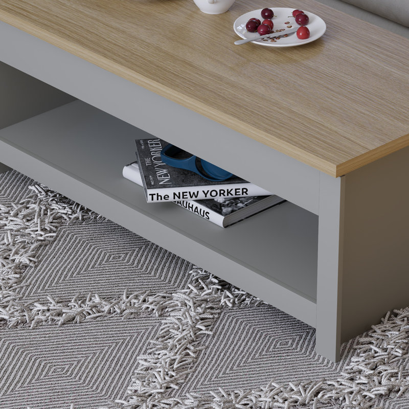 Beacsfield Sled Coffee Table with Storage, Grey