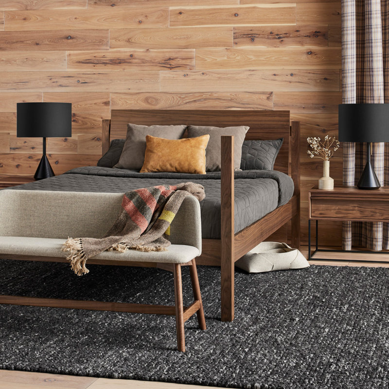 Pim Pim Wool Area Rug in Slate, Rectangle 6' x 9'