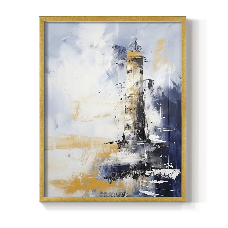 «NAUTICAL Series», impression encadrée en bois massif, H 15 po x l 12 po, Doré