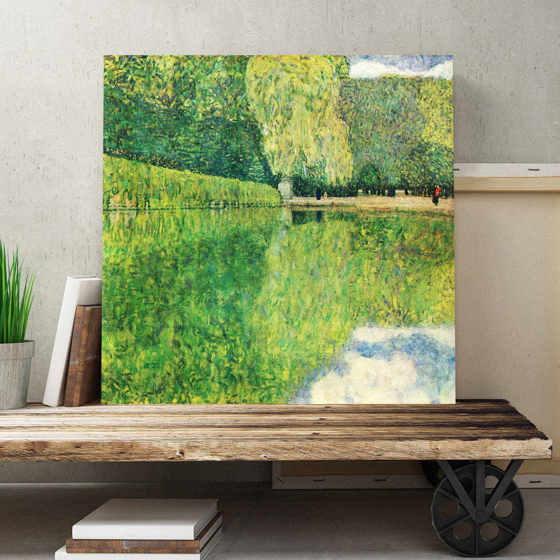 Landscape by Gustav Klimt - Wrapped Canvas - Framed Print, 35cm H x 35cm W