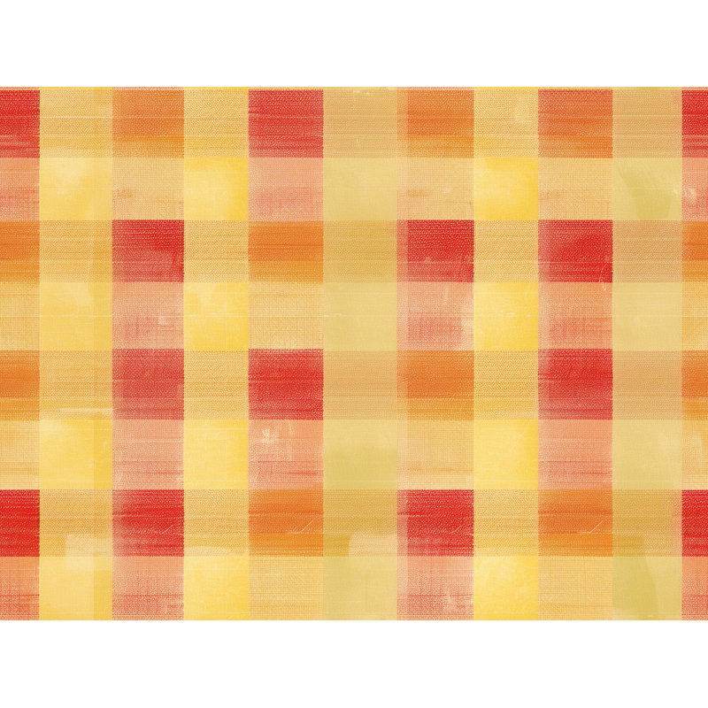 Housse de couette à carreaux rouge / jaune, Housse de couette pour très grand lit