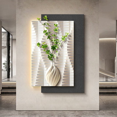 Art mural texturé en grès gris foncé