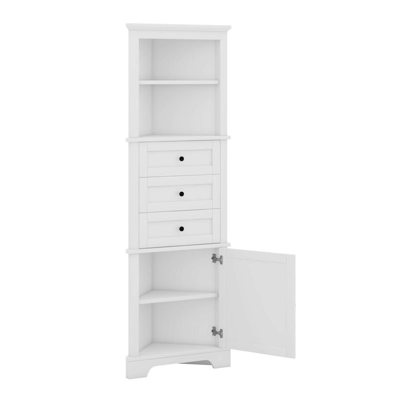 Armoire de rangement avec 3 tiroirs et porte, tablette réglable