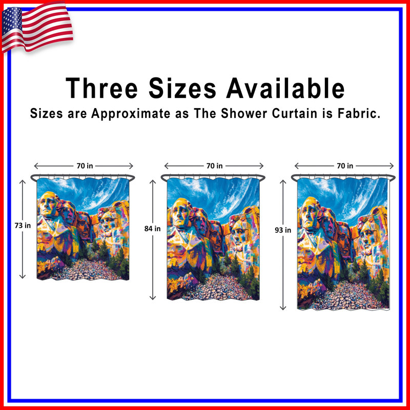 Rideaux de douche Mount Rushmore, 70in W x 93in H