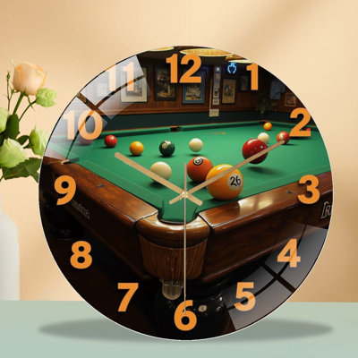 Horloge murale en verre 12 po