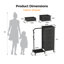 40cm W 5 - Drawer Chest of Drawers,Dresser with Hanging Rack,Extra Large Capacity Drawers with Huge Storage Space, Reversible Dresser for Bedroom with 5 Fabric Drawers & 2 Coat Racks & without Charging Station and LED Lights-47933415