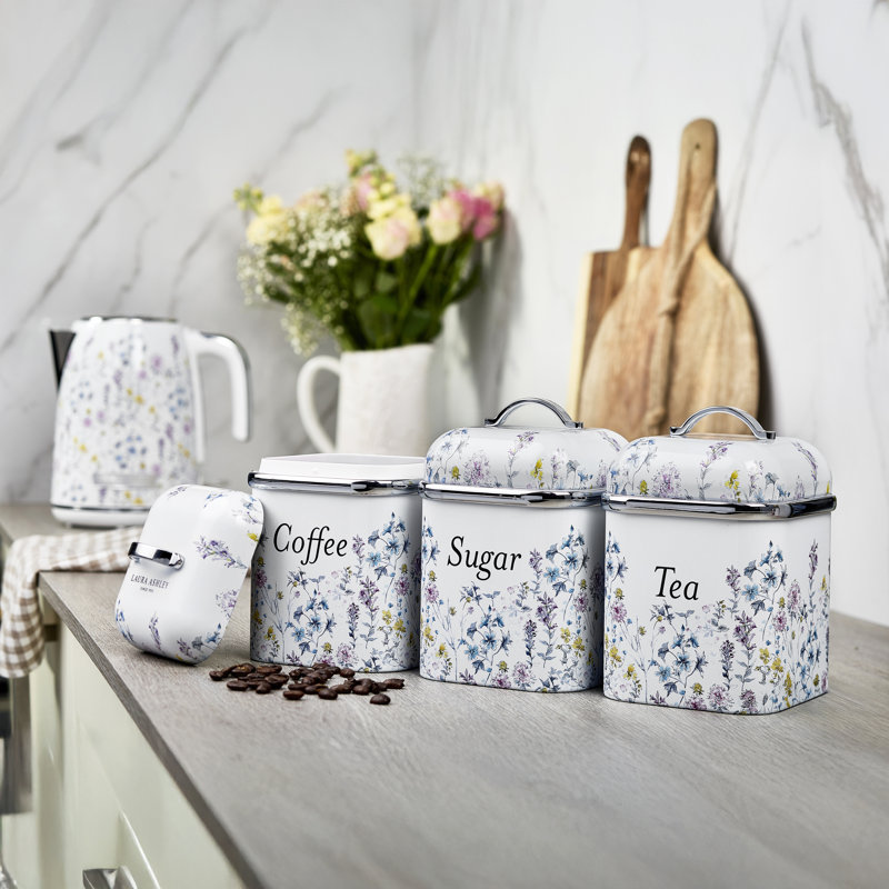 Laura Ashley Wild Meadow 3 Tin Canisters