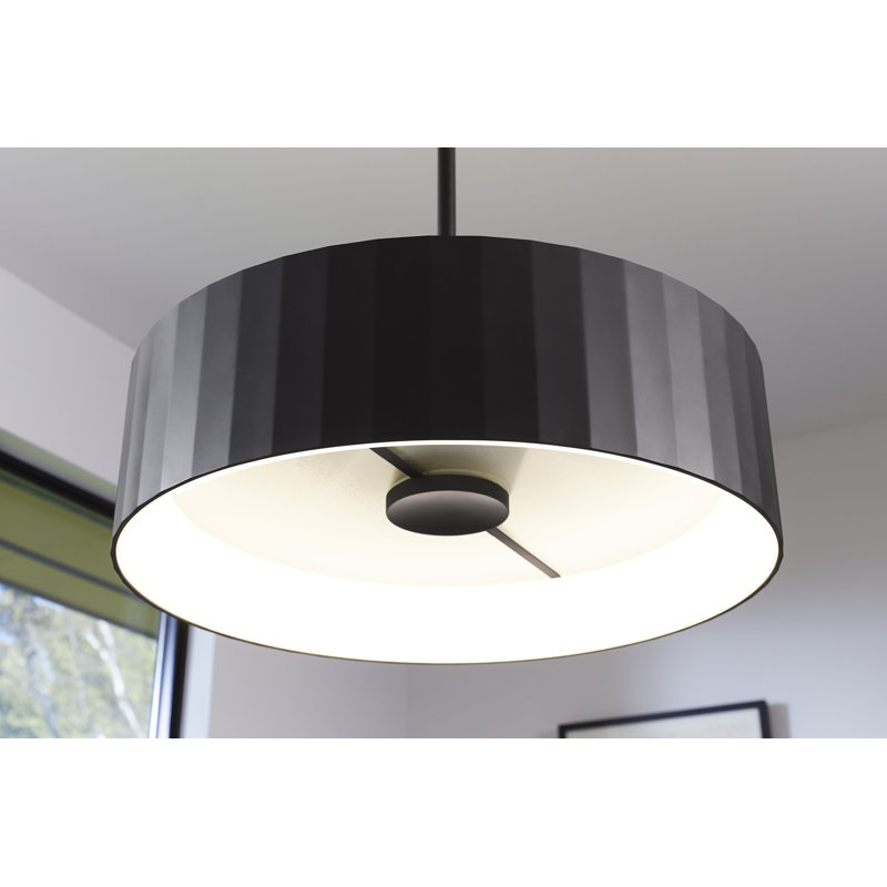 Simpalo 28-In LED Chandelier, Matte Black