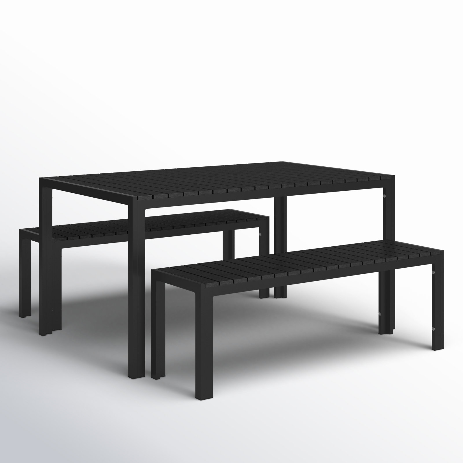 Joel 59" Patio Dining Set, Black