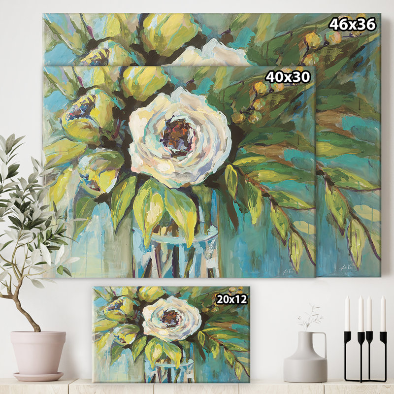 « rw maison jardin ii on wood », impression sur toile tendue, H 30 po x l 40 po x P 1,5 po