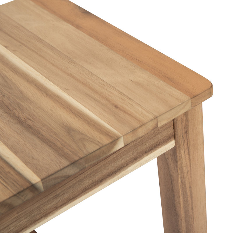 Tabouret d'appoint en bois d'acacia massif, Naturel