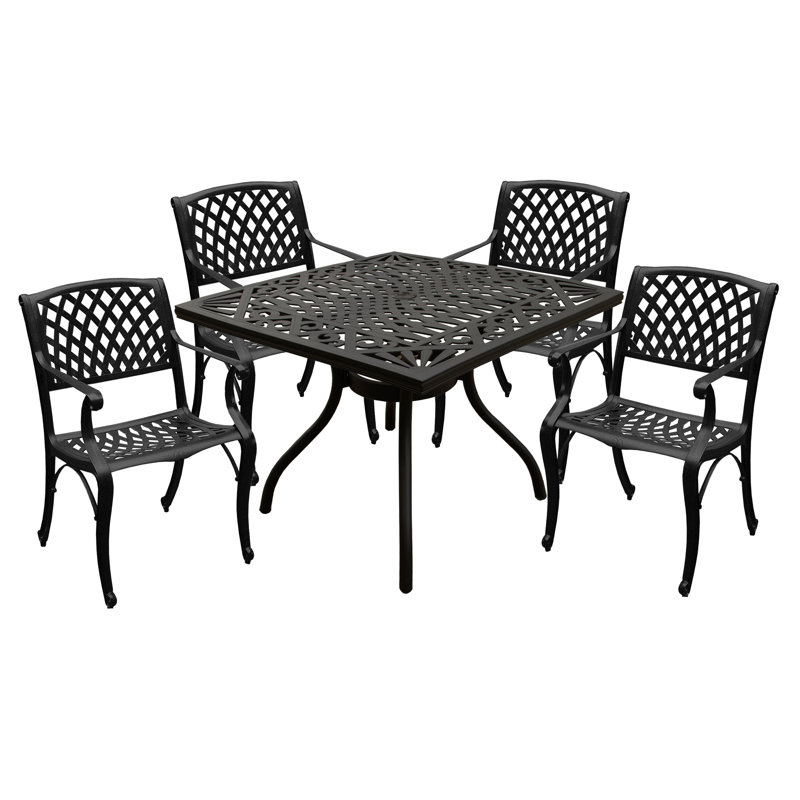 Barnerd 4 - Person Patio Dining Set with Square Table