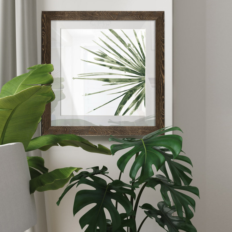 Verdant impressions IV, reproduction d’art, H 27,5 po x l 27,5 po x P 1,5 po, Papier, cadre noyer