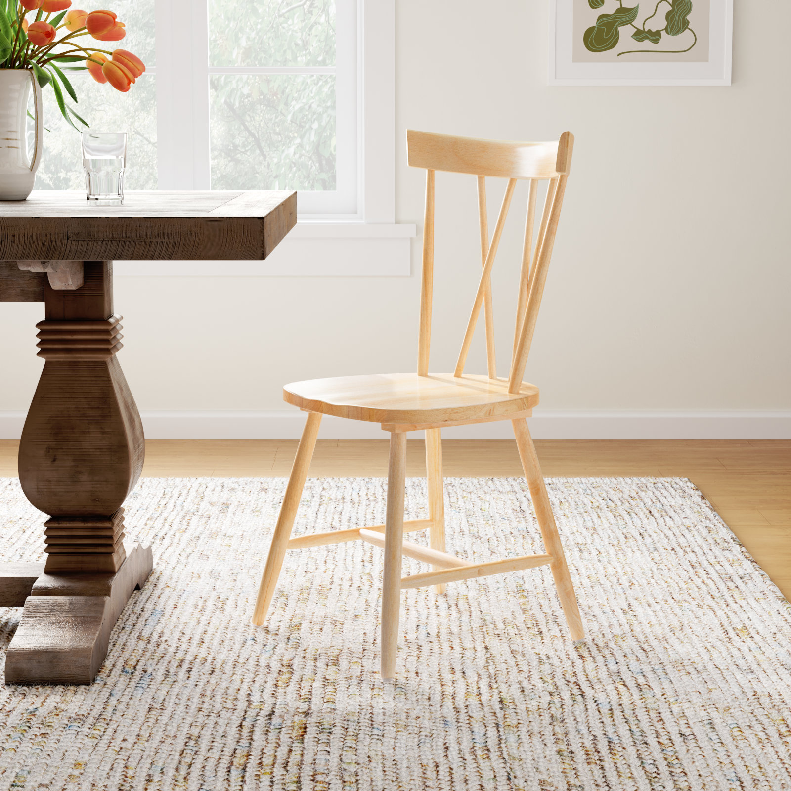 Porschia Dining Chair, Natural