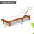Olari Outdoor Eucalyptus Wood Chaise Lounge
